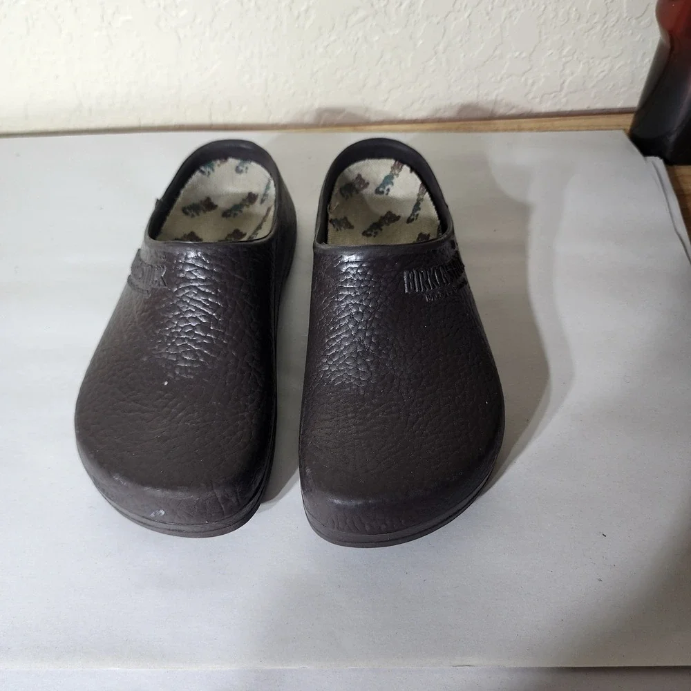 Birkenstock Super Birki Brown Polyurethane Clogs Mens 8 Womens 10 EU 41